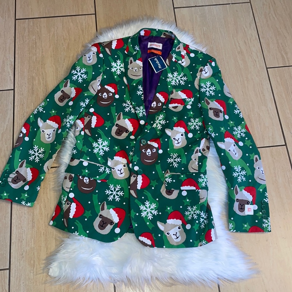 OppoSuits Llamas/ Christmas Blazer - Picture 1 of 7